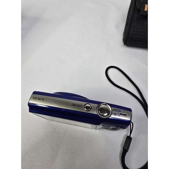 Canon PowerShot ELPH 190 IS 20MP 10X Optical Zoom Wi-Fi Digital Camera Blue Lot - Picture 4 of 16